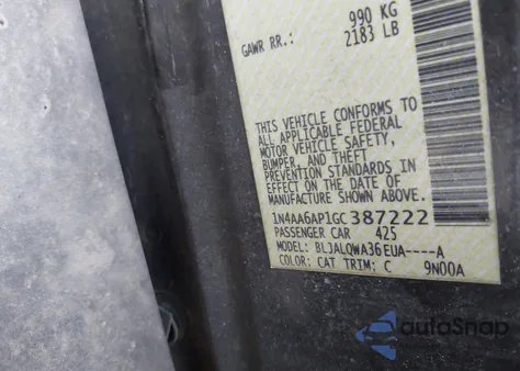 2016 Nissan Maxima 3.5 S from USA, damaged, VIN 1N4AA6AP1GC387222